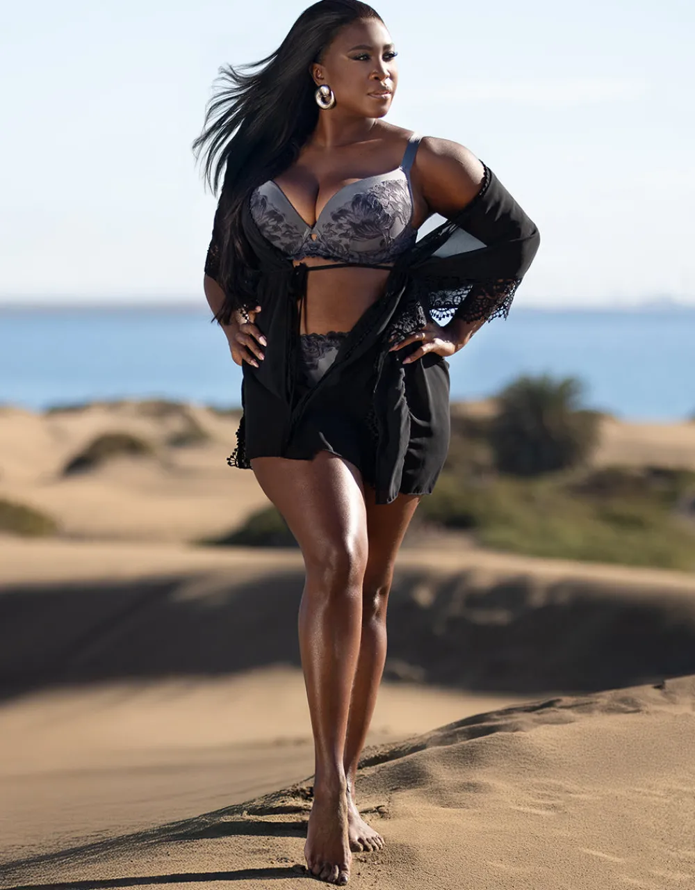 Beach-Kimono Mambo short black*SugarShape Online