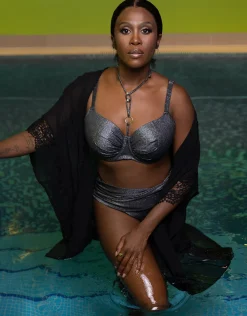 Bikini-High-Panty Valencia Glam silver*SugarShape New