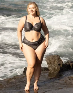 Bikini-High-Panty Valencia Glam silver*SugarShape New