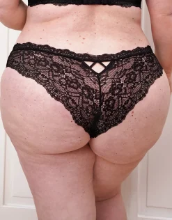 Brazilian-Slip Eliana Satin black*SugarShape