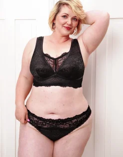 Brazilian-Slip Eliana Satin black*SugarShape