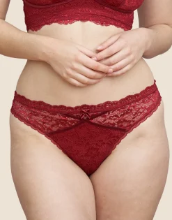 Brazilian-Slip Eliana Velvet burgundy*SugarShape New