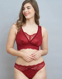 Brazilian-Slip Eliana Velvet burgundy*SugarShape New