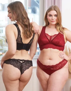 Brazilian-Slip Eliana Velvet burgundy*SugarShape New