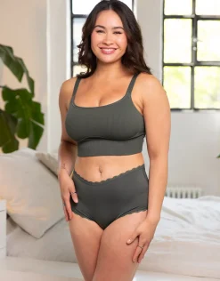 High-Panty-Set 2x Basic olive*SugarShape