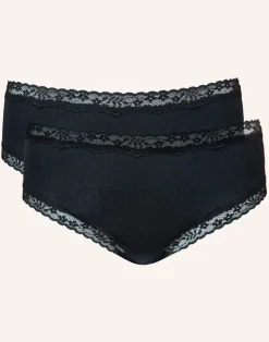 High-Panty-Set 2x Cotton-Lace Basic black*SugarShape Sale