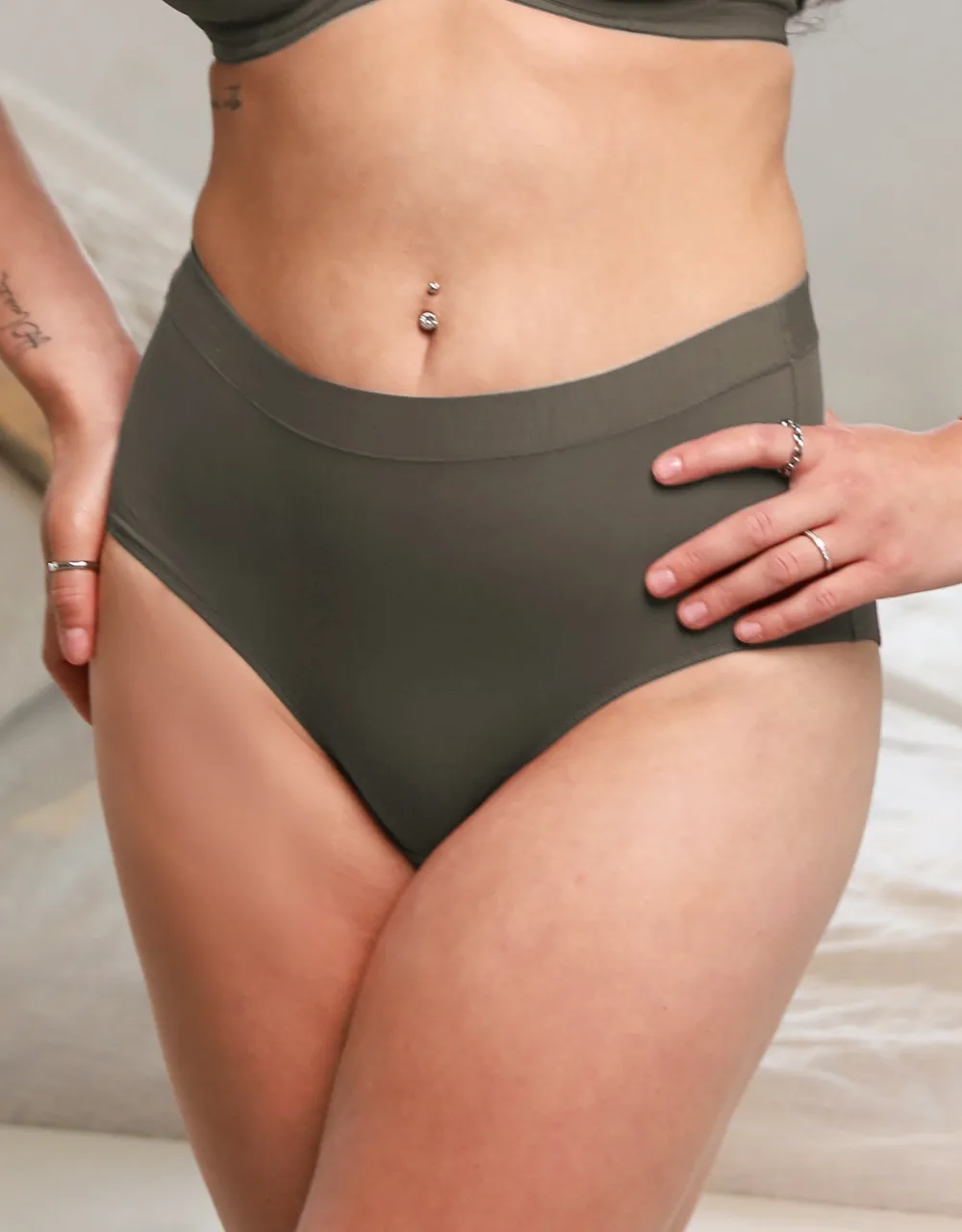High-Panty-Set 2x Cozy Basic olive*SugarShape Hot