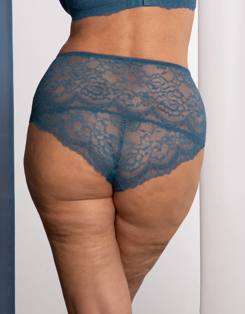 High-Panty-Set 2x Lace Basic teal*SugarShape Hot