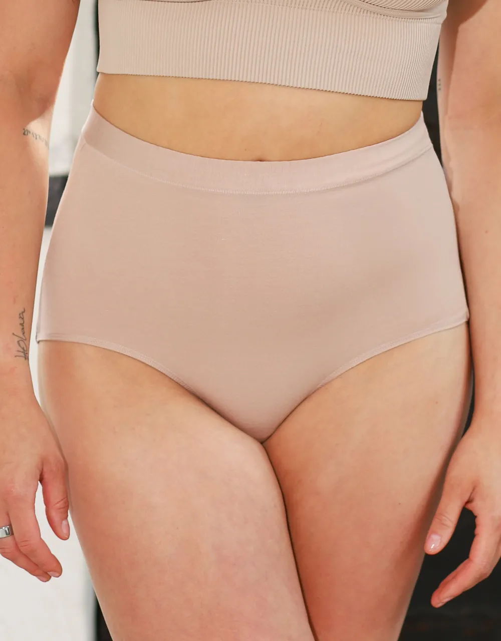 High-Waist-Panty-Set 2x Cozy Basic sand*SugarShape Outlet