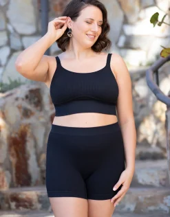 High-Waist-Shorts-Set 2x Freeda black*SugarShape