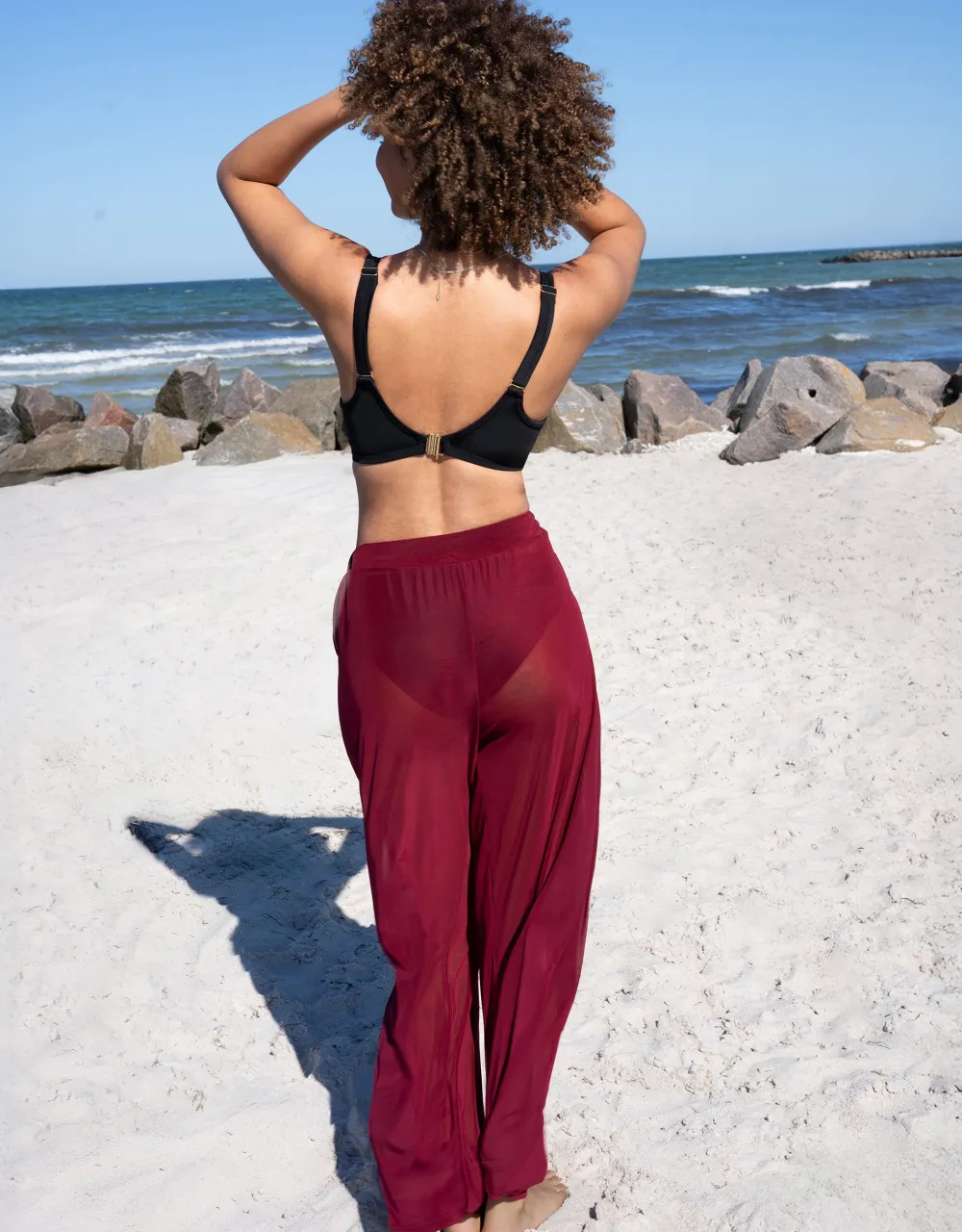 Hose Sheer transparent bordeaux*SugarShape Clearance