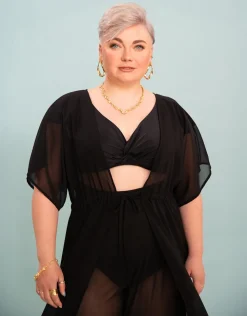 Kleid Sheer transparent black*SugarShape Clearance