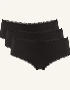 Panty-Set 3x Basic black*SugarShape Outlet